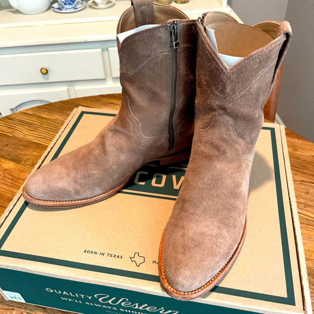 Tecovas The Dean Zip Boots Granite Suede